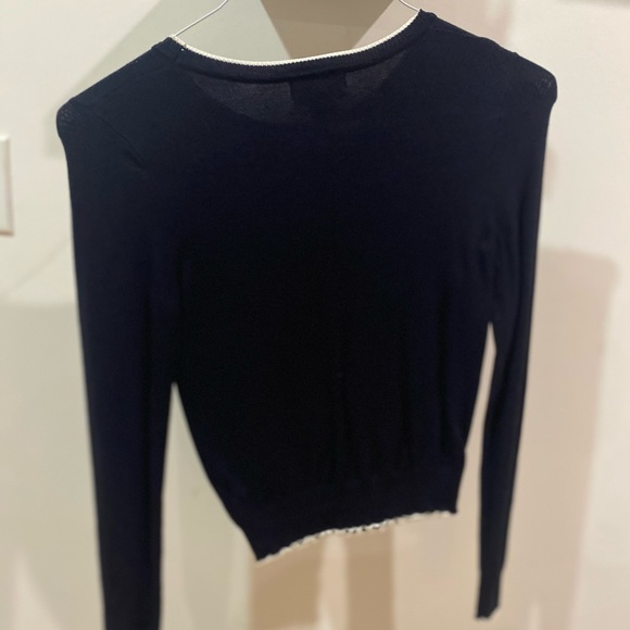 Forever 21 Navy Cropped Knit Sweater - Picture 3 of 3
